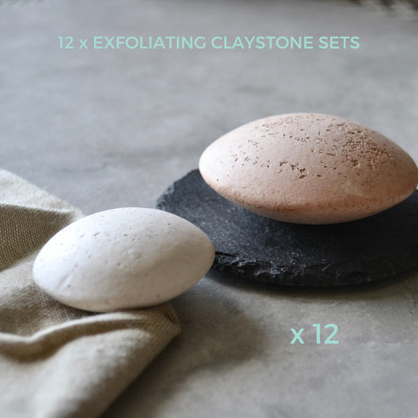 12 x Clay Stone Sets – With Black Slate Bases