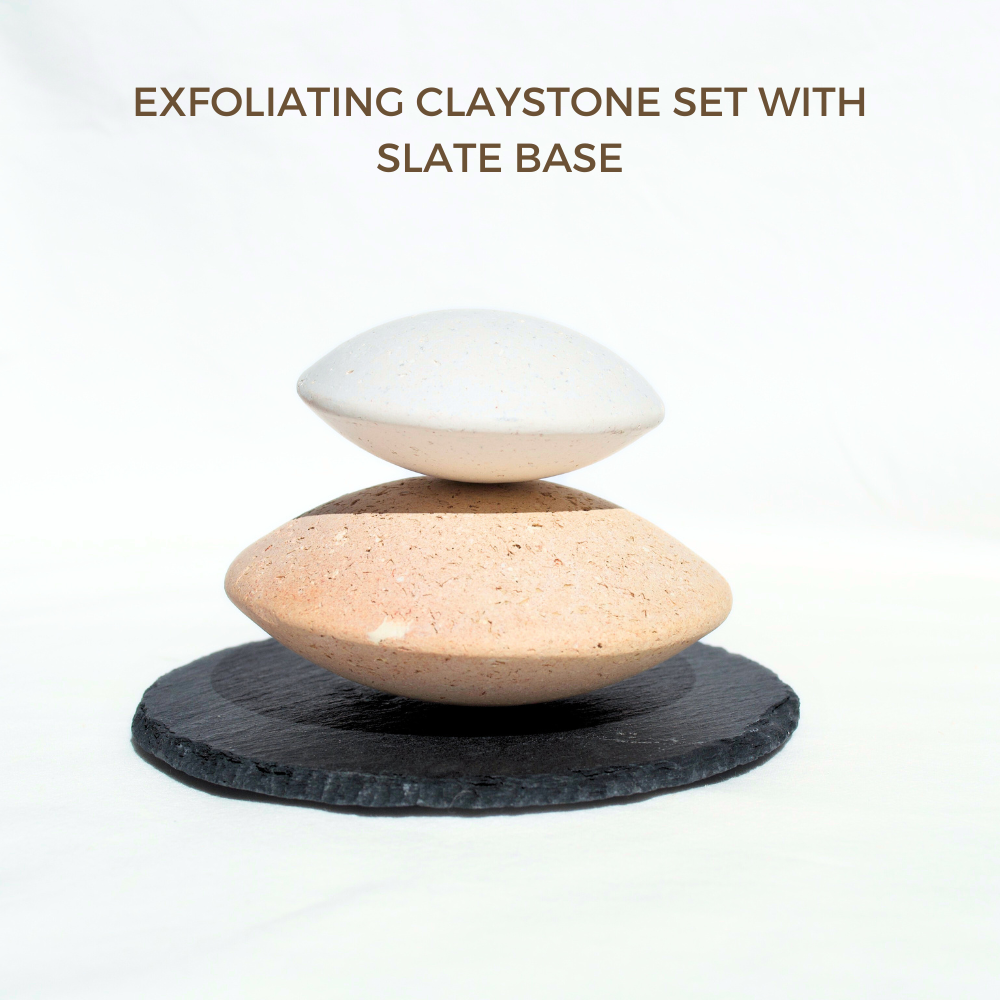 Exfoliating Claystone Set With Slate Base